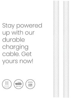 DIVICO B A To Iphone Charger Cable 1M White Nylon For Iphone 14 14 Pro 14 Plus 14 Pro Max Iphone 13 8 All Series 60103  - Image 4