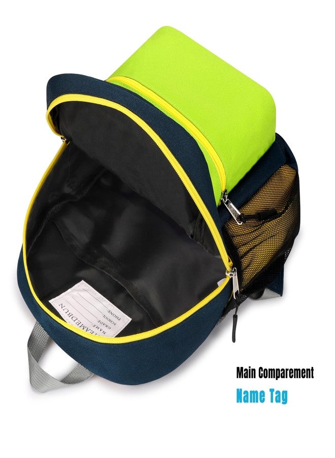 STEAMEDBUN Little Kids Backpack for Boys Toddler School Bag Girls, Dark Blue&green, Mini - 12"H, Custom - Image 3