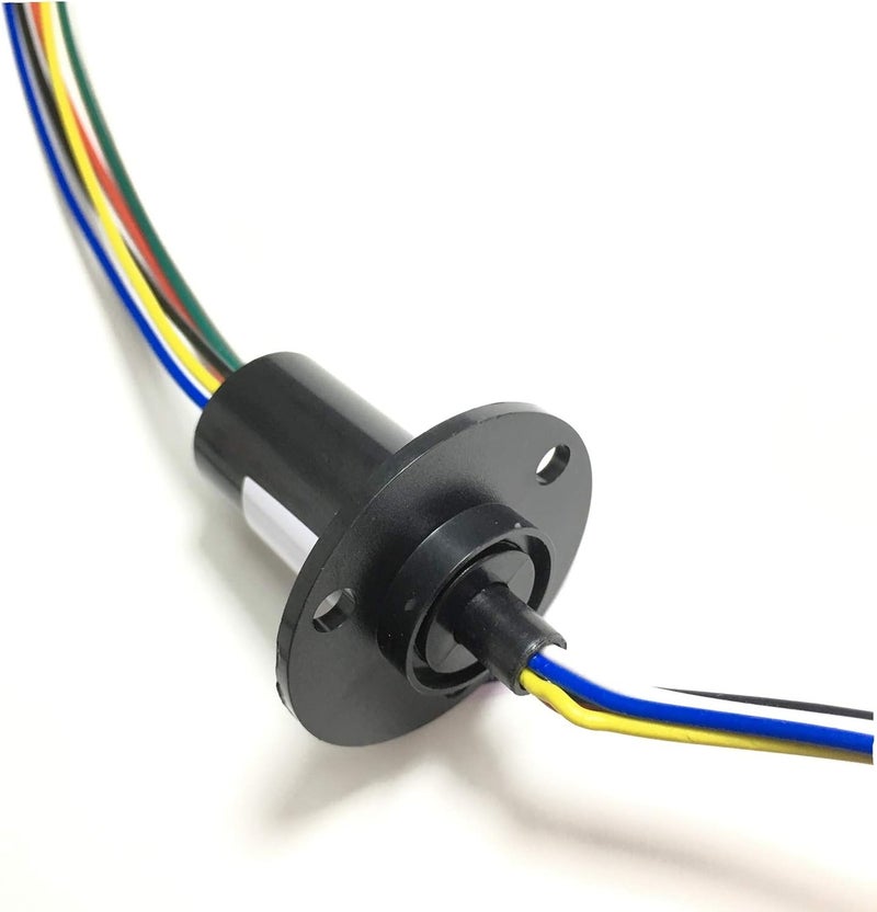 Taidacent 6 Wires12 Wires 2A 5A 10A 15A 20A 30A Collector Ring Rotary Electrical Contact Electrical Slip Ring Joint Rotary Connector (6 Wires 10A) - Image 1
