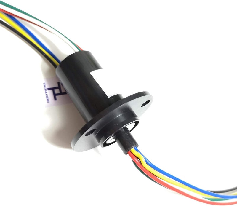 Taidacent 6 Wires12 Wires 2A 5A 10A 15A 20A 30A Collector Ring Rotary Electrical Contact Electrical Slip Ring Joint Rotary Connector (6 Wires 10A) - Image 4