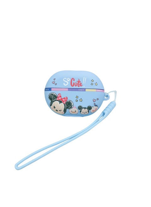 For HuaweiFreebuds Pro3/2 Wireless Bluetooth Headset Cartoon Creative Se3/4i/5i/Pro Soft-Color:Soft Shell Lanyard-light Blue Mickey Avatar-Model:Universal For HuaweiFreebuds Pro3/pro4 (protective Case)