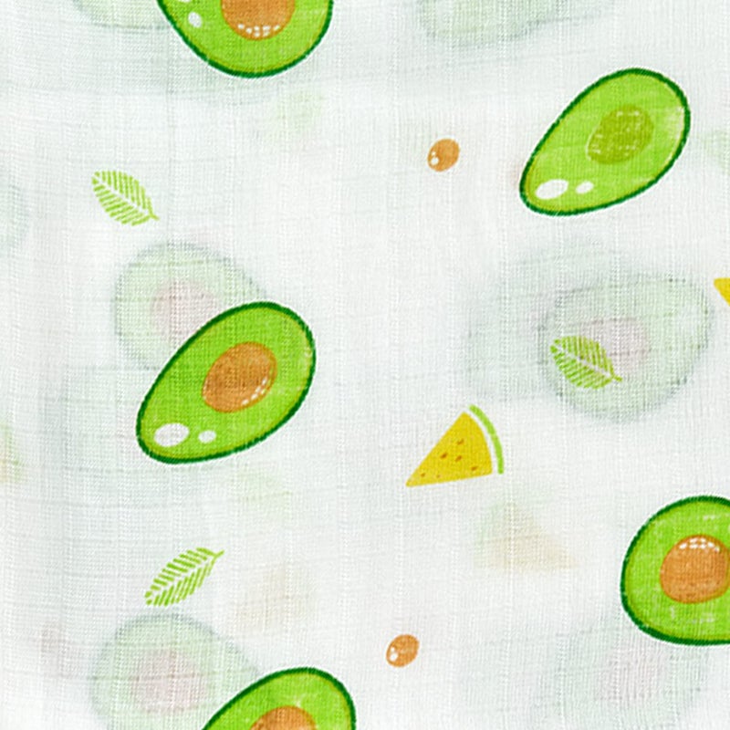 SYGA 110 CM Baby Flannel Square Towel Muslin Swaddle Wrap 100% Cotton Baby Printed Towels (Avocado) - Image 4