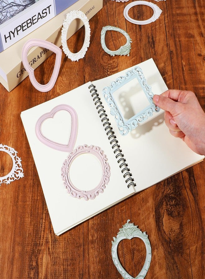 LLOUSSAK 40Pcs Scrapbook Photo Frames, Vintage Hollow Embossed Photo Frame Materials, Photo Borders Vintage Scrapbook Cutouts Paper Lace for DIY Junk Journal Crafts Journaling Vintage Scrapbook Supplies - Image 4