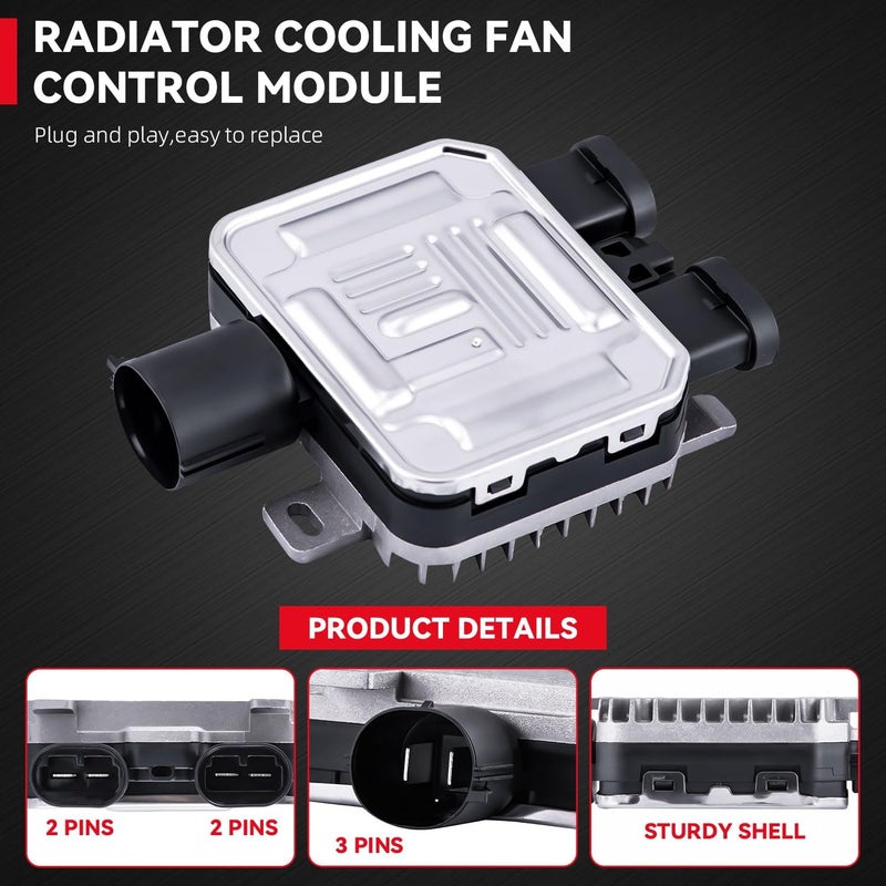 PLDDE Engine Radiator Cooling Fan Control Module Relay Unit - Image 2