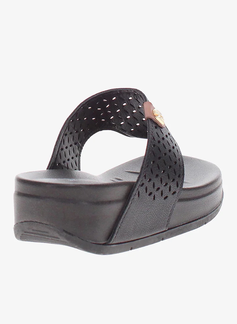 Modare Black Modare Women’s Flat Summer Footwear – Lightweight Slip-On Comfort with Stylish Casual Design for Women | Best Price UAE