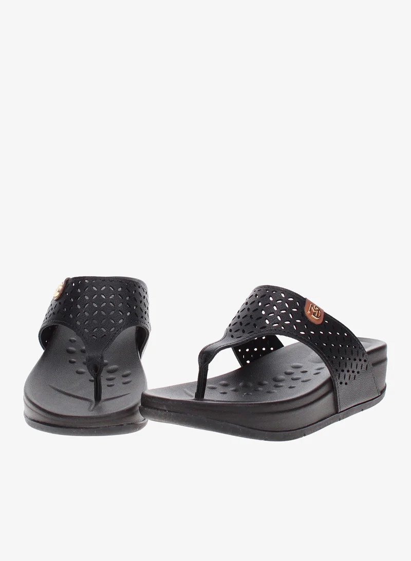 Modare Black Modare Women’s Flat Summer Footwear – Lightweight Slip-On Comfort with Stylish Casual Design for Women | Best Price UAE