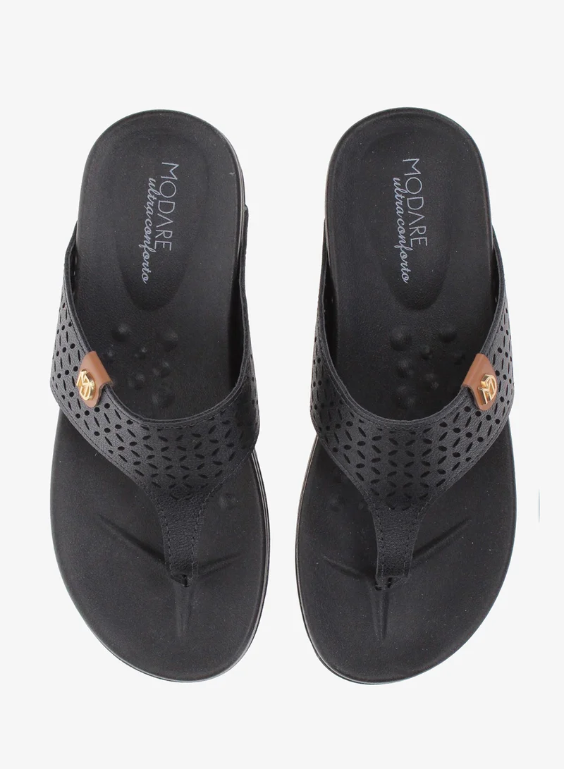 Modare Black Modare Women’s Flat Summer Footwear – Lightweight Slip-On Comfort with Stylish Casual Design for Women | Best Price UAE