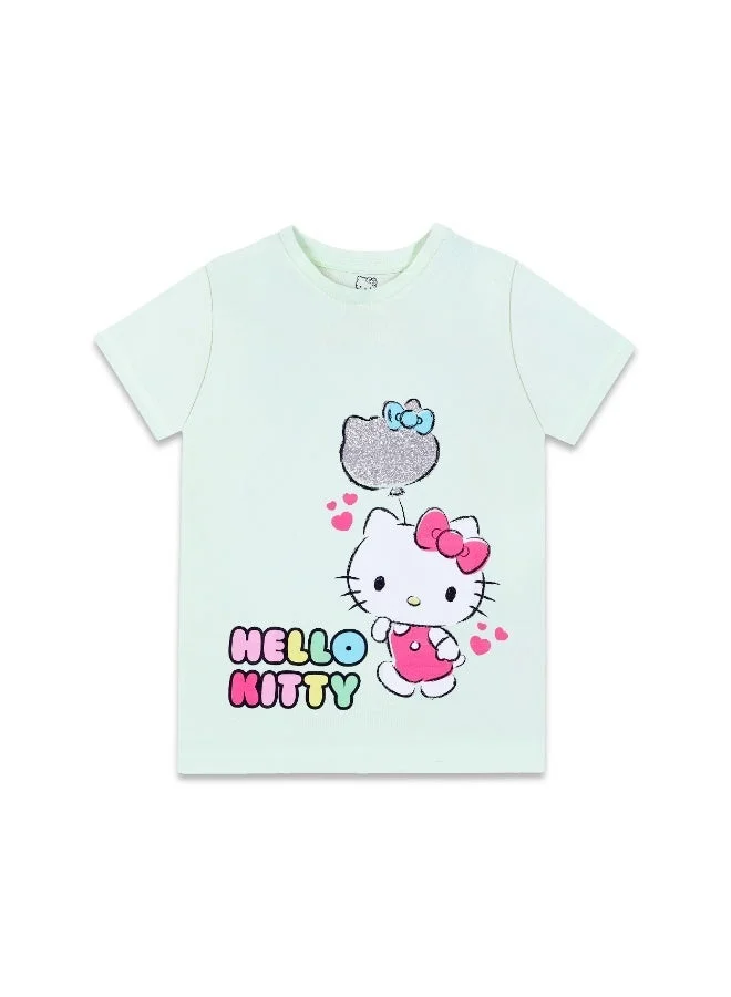 Sanrio Hello Kitty  Girl's Short Sleeve 100% Cotton T-Shirt
