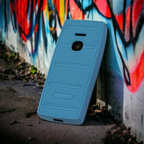ZAOMA Premium Soft Silicon TPU Rugged Case Back Cover Compatible for Nokia 8210 4G - Rug (8210_Rug_SkyBlue) - Image 3