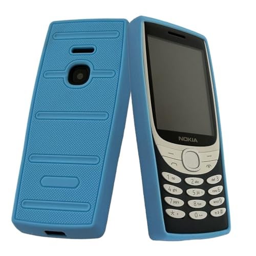 ZAOMA Premium Soft Silicon TPU Rugged Case Back Cover Compatible for Nokia 8210 4G - Rug (8210_Rug_SkyBlue) - Image 1