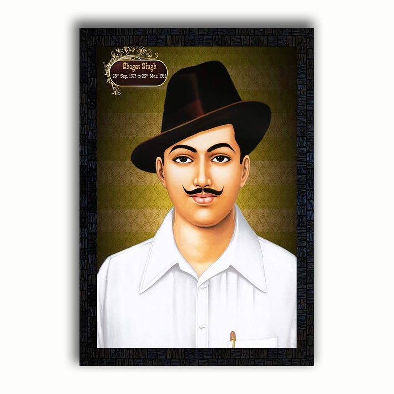 pnf UV Textured Framed Poster of of Bhagat Singh -19733(13.5x19inch,Framed Print,Multicolour) - Image 5