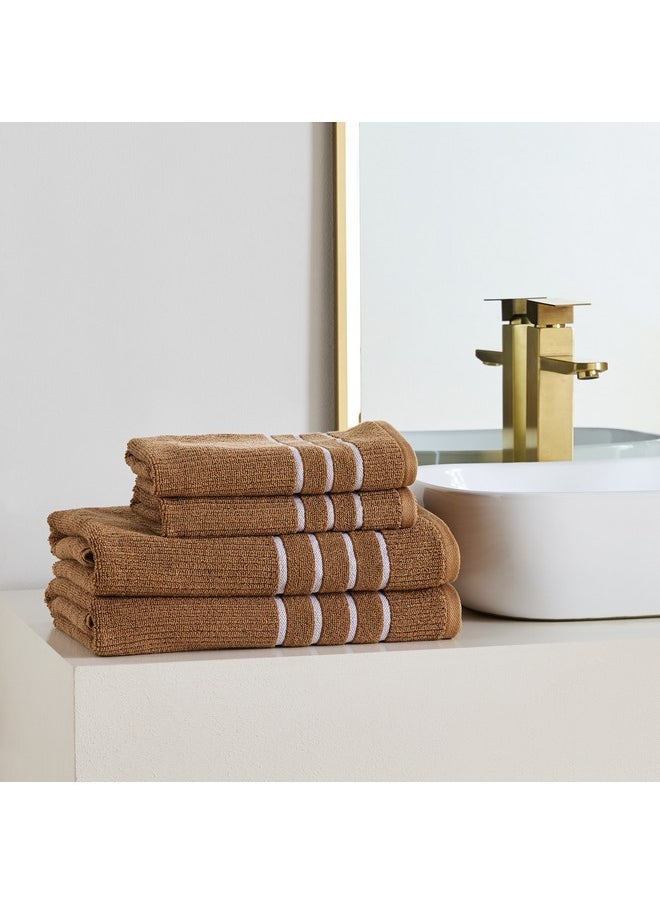 Home Box Mateo Ribbed Cotton Bath Towel 136 x 68 cm  - Image 4