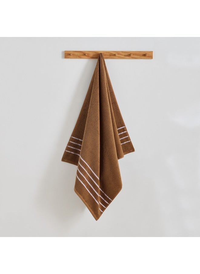 Home Box Mateo Ribbed Cotton Bath Towel 136 x 68 cm  - Image 1