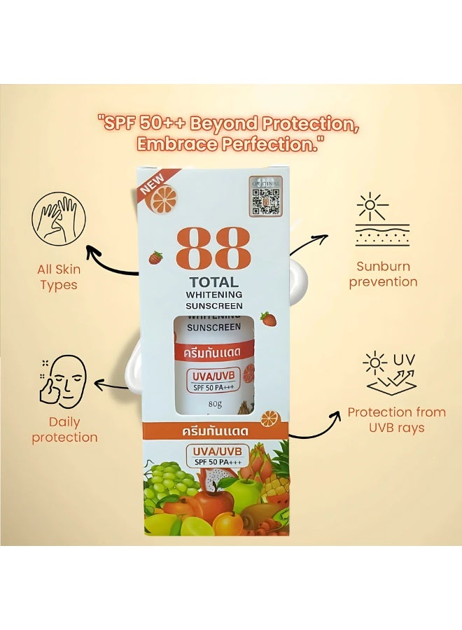 88 Total Whitening Sunscreen SPF50 PA+++   ( 80g ) - Image 5