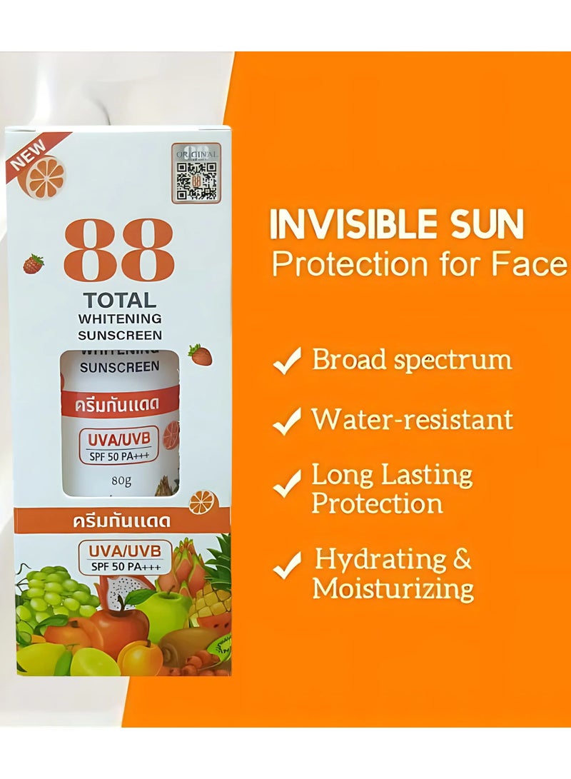 88 Total Whitening Sunscreen SPF50 PA+++   ( 80g ) - Image 2