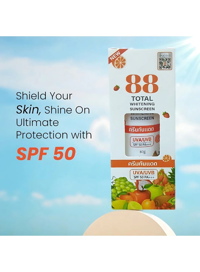 88 Total Whitening Sunscreen SPF50 PA+++   ( 80g ) - Image 3