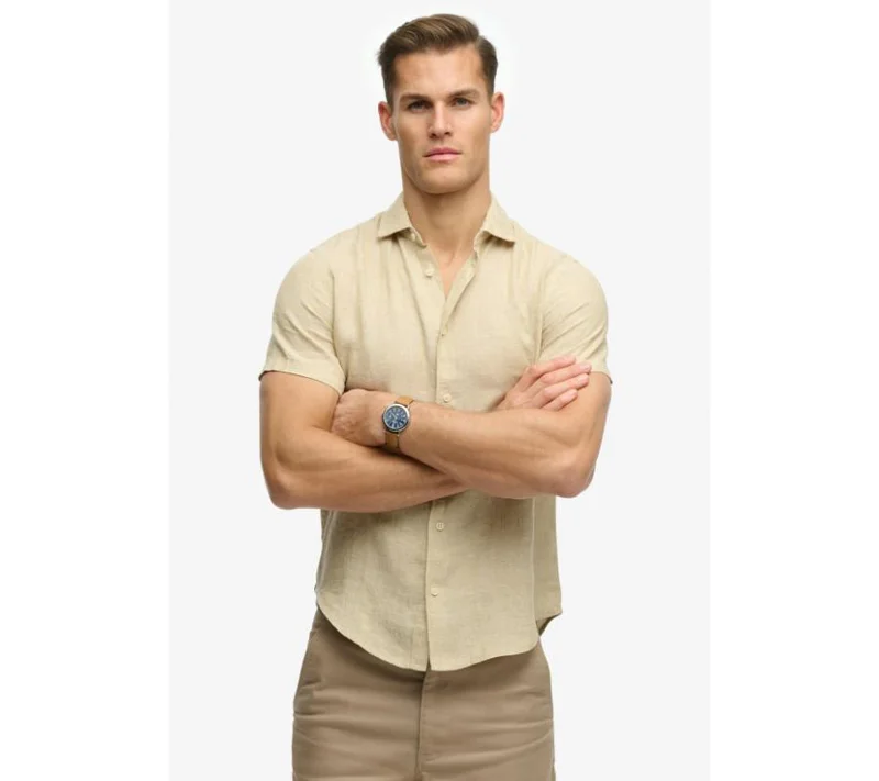 سوبر دراي Riviera Short Sleeve Linen Shirt