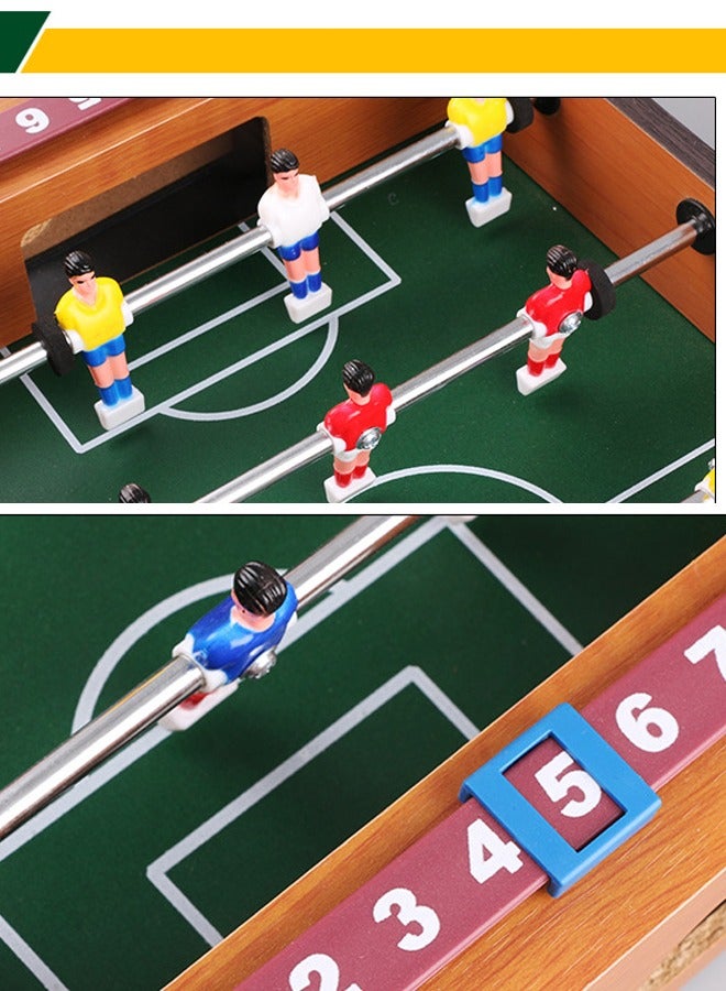 Portable Mini Foosball Table Tabletop Football Game Set for Adults & Kids for Family Night, Game Room, Arcades, Parties, Wooden Football - Image 4