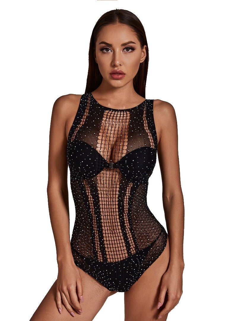 LAIFER Women’s Fishnet Bodystocking Lingerie suits– Womens Body Socks,Stretchable & Breathable Fabric, Comfortable Cut, Flexible Fit Nightwear Outfit High Waist Tights - Image 1