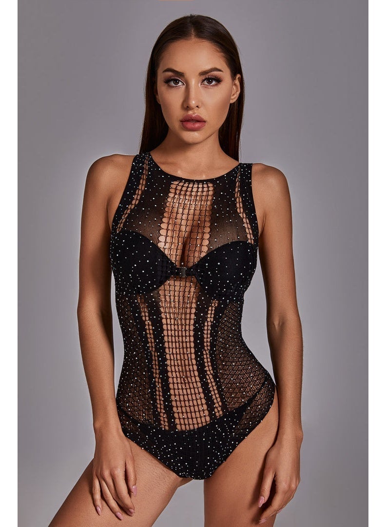 LAIFER Women’s Fishnet Bodystocking Lingerie suits– Womens Body Socks,Stretchable & Breathable Fabric, Comfortable Cut, Flexible Fit Nightwear Outfit High Waist Tights - Image 2