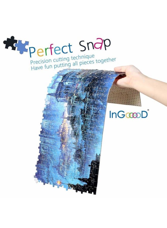 Ingooood Tranquil Series- Castle in The Night- Basswood Jigsaw Puzzles 1000 Pieces for Adult - Image 5