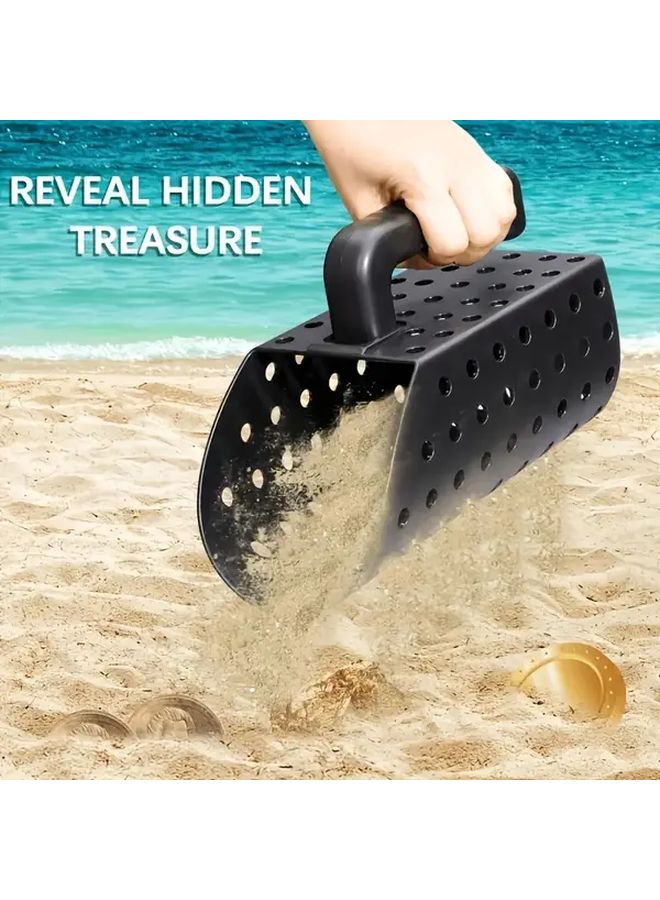Black Heavy Duty Metal Detector Kit with Shovel for Treasure Hunting Beach Shell Collecting - Image 5