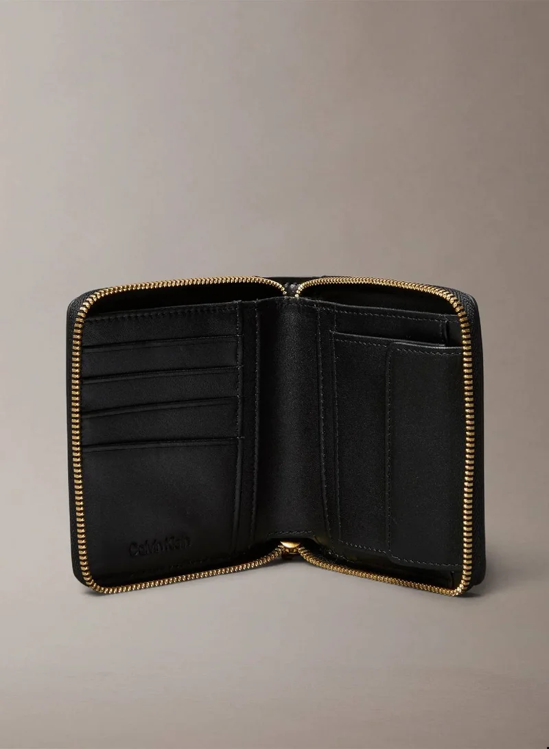 Calvin Klein Black Leather Zip Wallet for Women | Best Price UAE