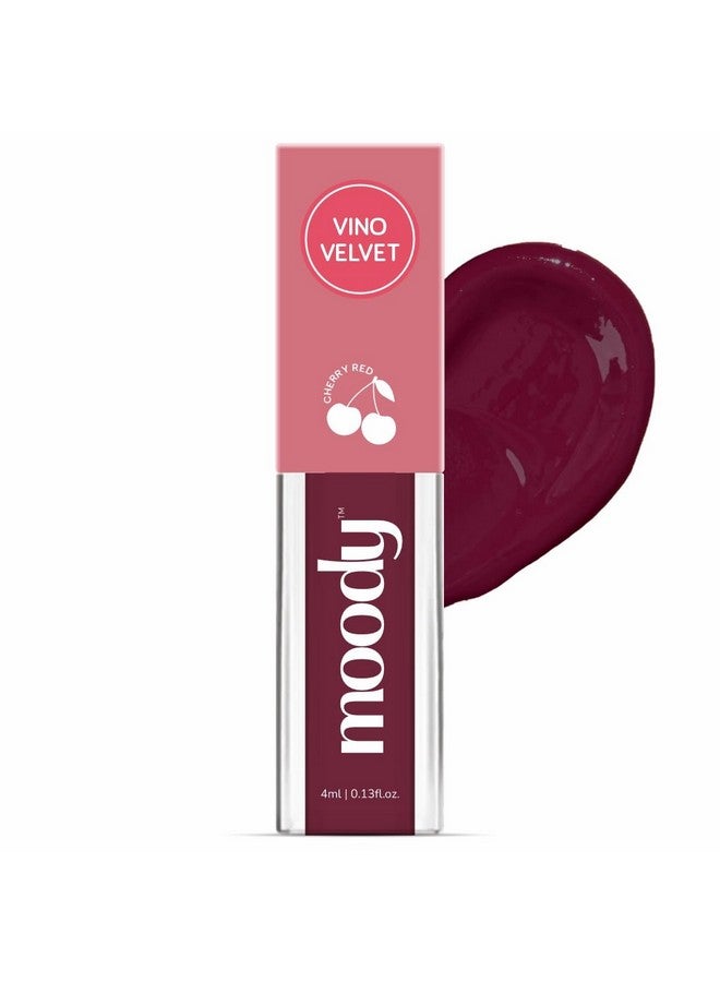 Moody Drip Matte Liquid Lipstick - Vino Velvet, with Jojoba Seed Oil & Vitamin E | Transferproof, Long Lasting & Vibrant Lip Colors That Last Upto 12 Hours | Paraben Free Lip Tint, 4ml - Image 1