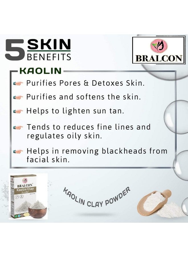 BRALCON Kaolin Clay Powder - 100g | Chinni Mitti Powder for Face Pack, Skin Care | 100% Natural & Original Kaolin Clay Powder For Healthy Hair & Skin| Skin Whitening, Remove Blackheads, Acne - Image 4