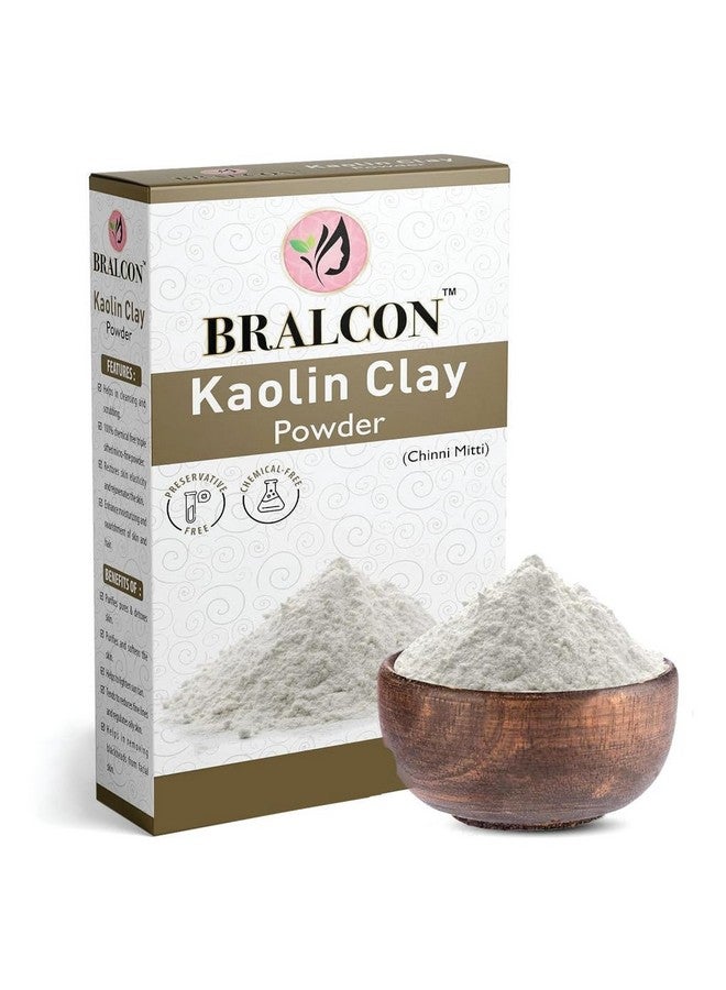 BRALCON Kaolin Clay Powder - 100g | Chinni Mitti Powder for Face Pack, Skin Care | 100% Natural & Original Kaolin Clay Powder For Healthy Hair & Skin| Skin Whitening, Remove Blackheads, Acne - Image 1