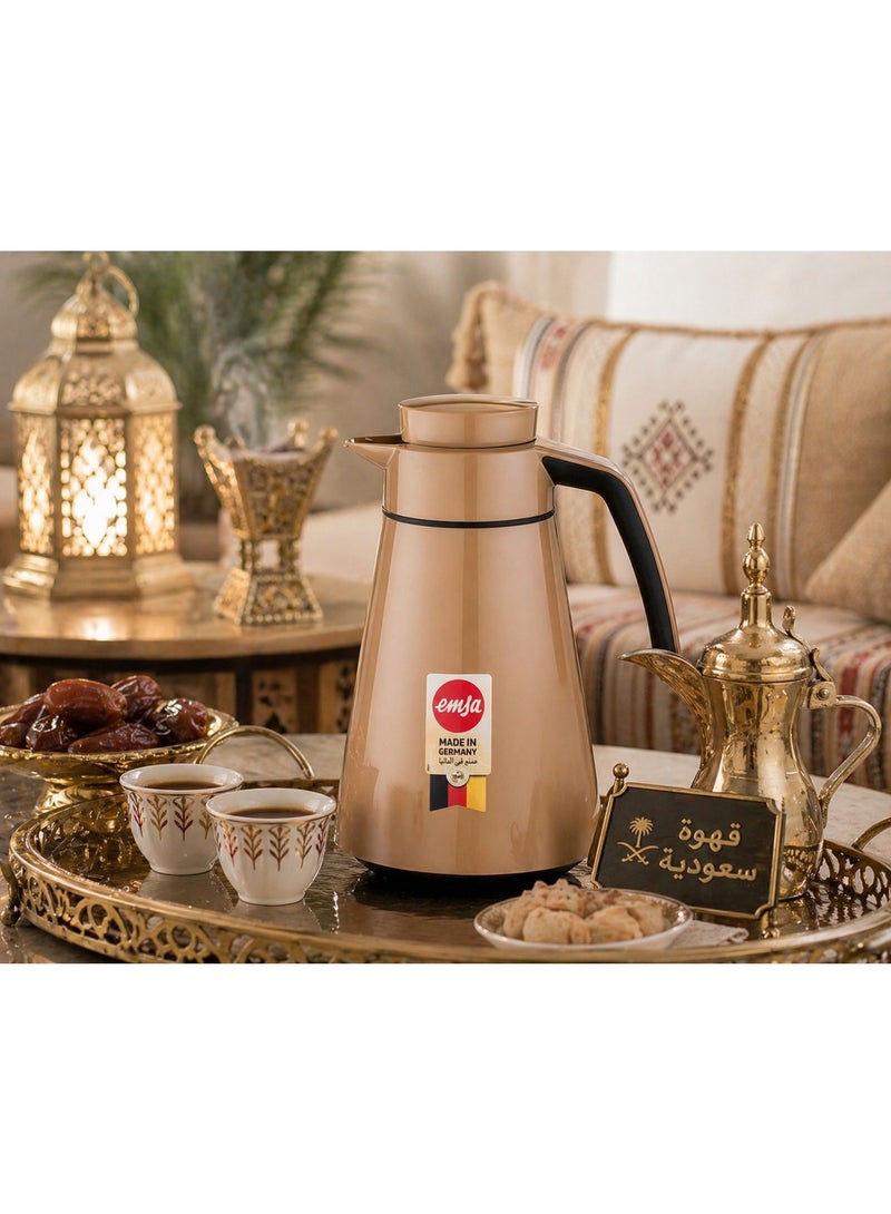 إمزا ترمس إمزا الألماني 1  لتر ☕✨ | تصميم أنيق بني × أسود يحافظ على الحرارة بأعلى جودة 🇩🇪 - Image 1