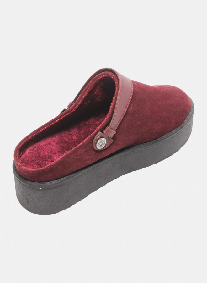 Glitter Women Slippers - Burgundy - Image 4