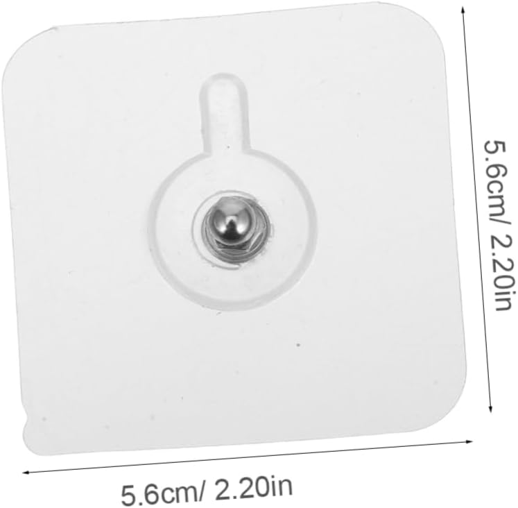 Clear Adhesive Wall Hooks 10 Pack Heavy Duty No Drill for Bathroom Kitchen Pictures - Image 2
