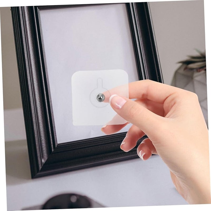Clear Adhesive Wall Hooks 10 Pack Heavy Duty No Drill for Bathroom Kitchen Pictures - Image 5