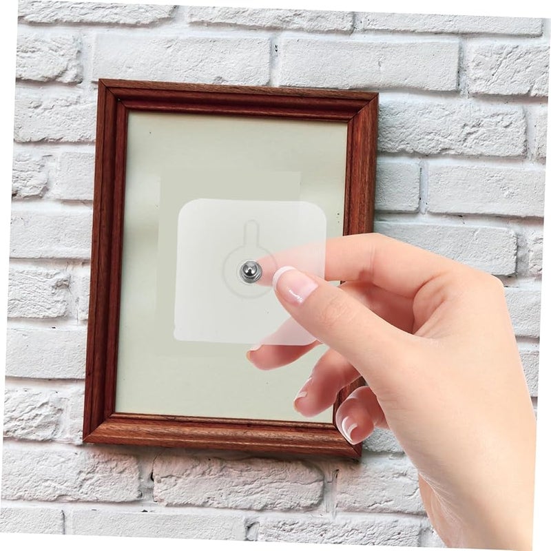 Clear Adhesive Wall Hooks 10 Pack Heavy Duty No Drill for Bathroom Kitchen Pictures - Image 4