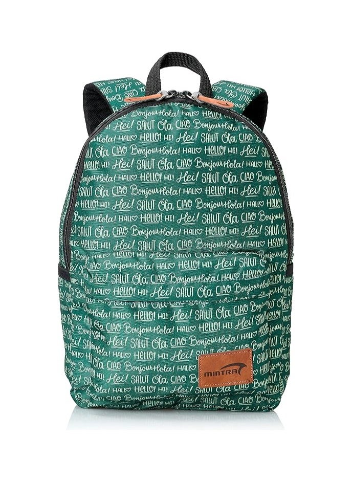 Mintra - Polyester Letter-Print Unisex Waterproof School Backpack - Image 1