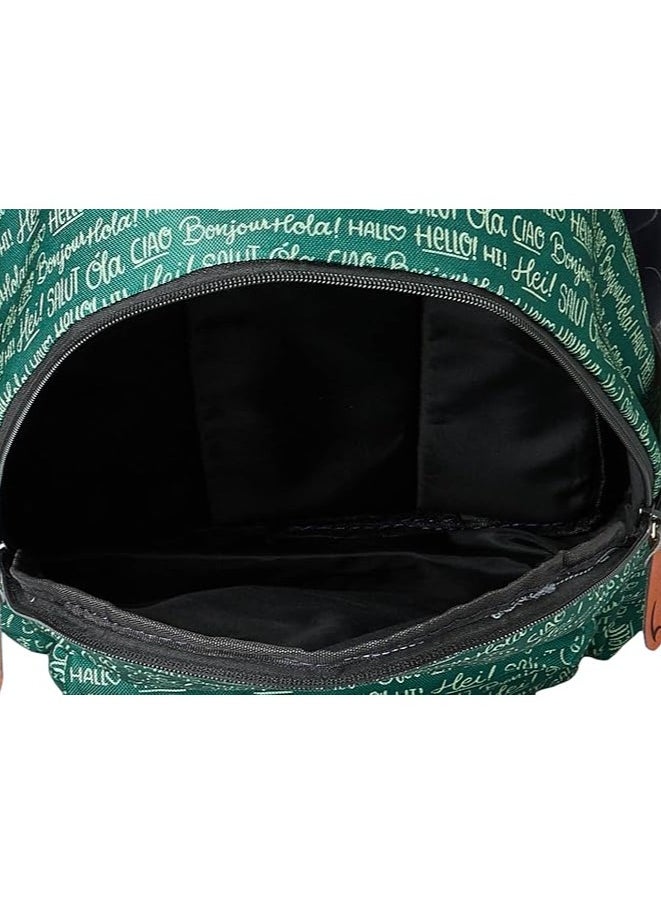 Mintra - Polyester Letter-Print Unisex Waterproof School Backpack - Image 1