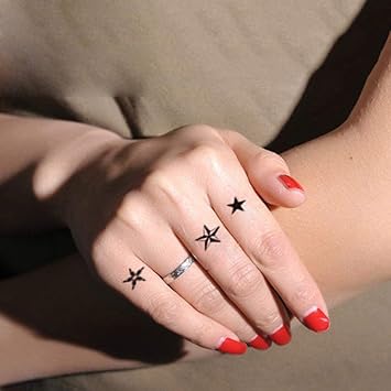 Yesallwas cute Black Moon Sky Stars Temporary Tattoo for Women Body Kids 6 sheet Waterproof Art Fake Tattoo Stickers - Image 4