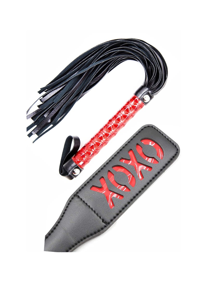 SYOSI 12" Riding Horse Whip 15" Set,  Equestrian Riding Crop and Paddle Horse Whip Set Luxury Equestrian Riding Crop and Paddle Horse Whip Combo Horse Riding Essentials for Horses Riding Training - Image 1