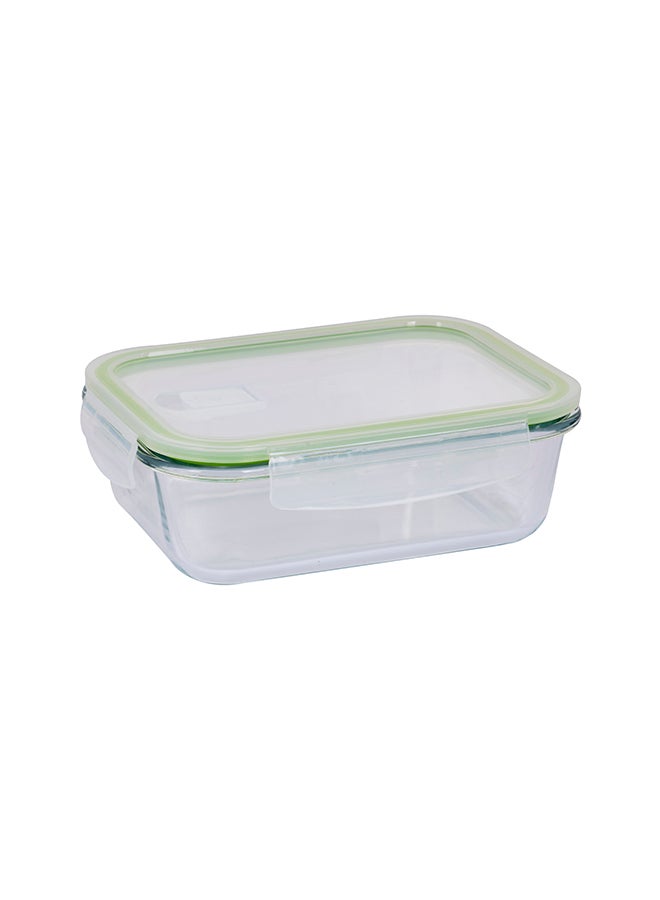 Royalford 2-Piece Glass Container Set Green/Clear - Image 3