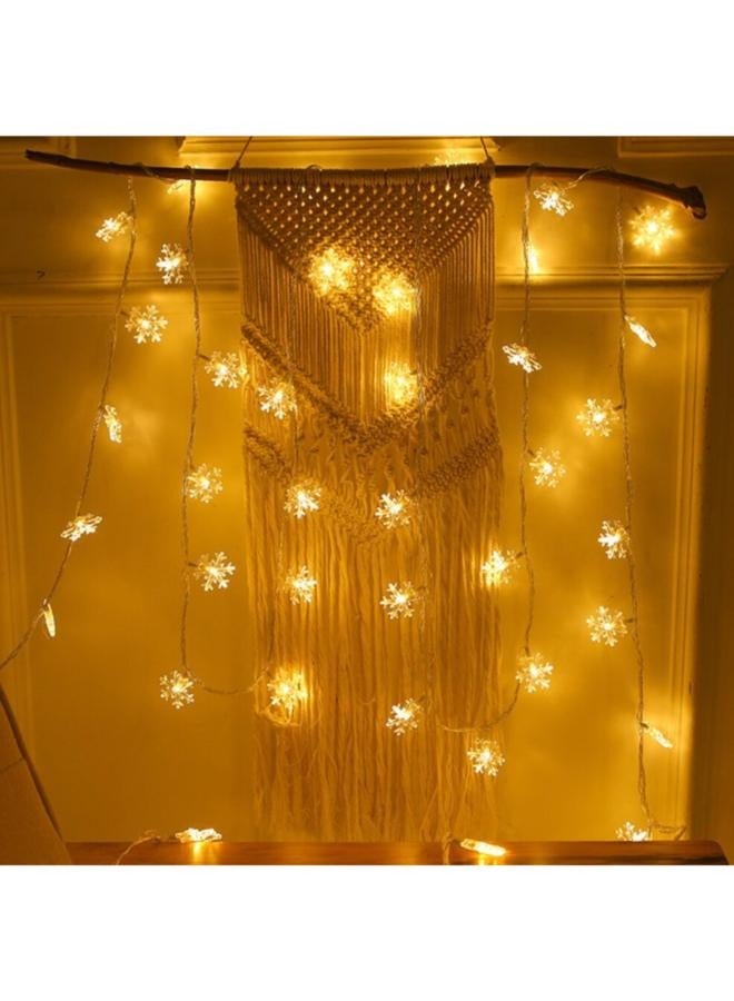 ضوء ندفة الثلج يعمل بالبطارية مقاوم للماء 40 LED 6M أضواء حديقة الجنية لعيد الميلاد ومهرجان المنزل وزينة الحفلات - Image 3