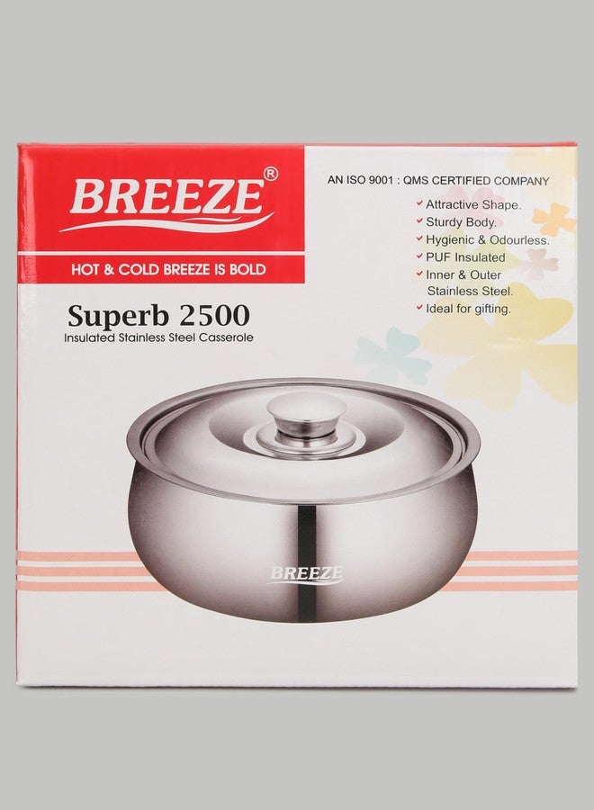 BREEZE 2200ml Stainless Steel Stock Pot/Casserole with Steel Lid | Induction Friendly | - Image 3