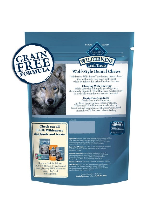 Blue Buffalo Wilderness Wild Bones Grain-Free Dental Chews Dog Treats, Mini, 10-oz Bag - Image 2