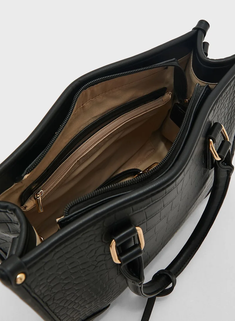 Khizana Croc Tote Handbag