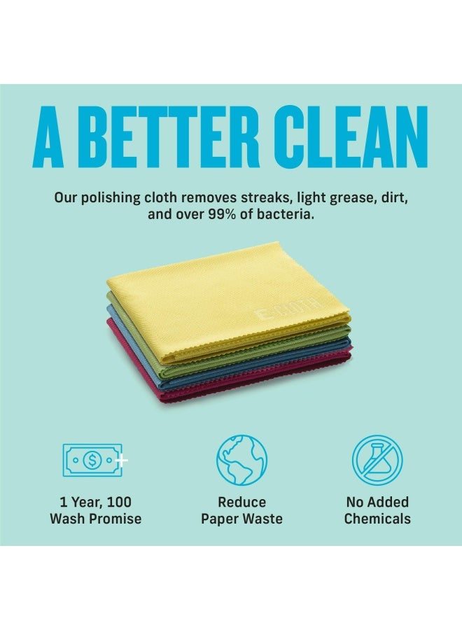 e-cloth E-ClothE Cloth Polishing Microfiber Cleaning Cloth Microfiber Polishing Towel Polishing Microfiber Towels For Cars Windows And More 4 Pack Polishing Cloth Only  - Image 4