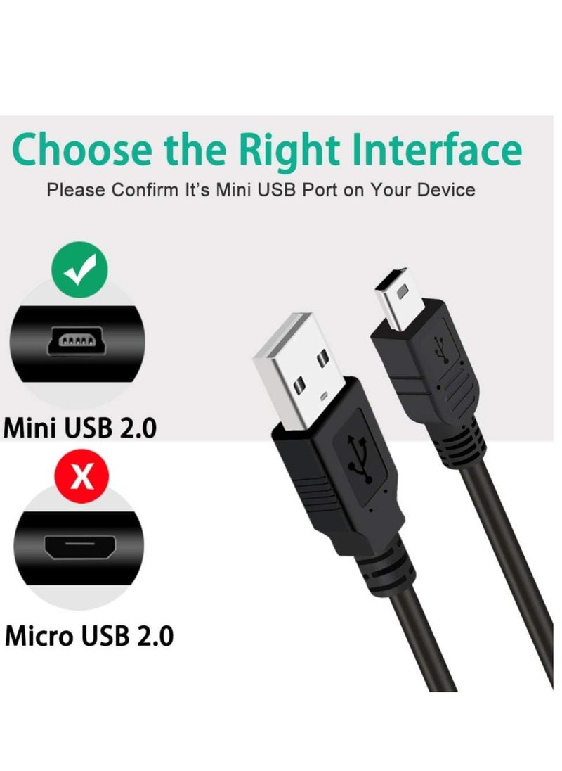 YOKA - PS3 Charger Cable, 2m PS3 Controller Charging Cord,Mini USB Cable for Playstation 3 Controller,DualShock 3 SIXAXIS,PS3 Slim Data Mini-B Charger Wire PS 3 Move,TI84 Plus CE,PS3 Charging Cables - Image 1