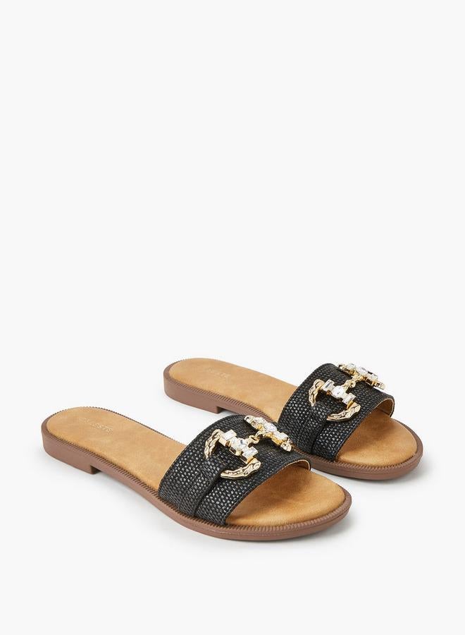 Celeste Women Embellished Flat Sandals - Image 1
