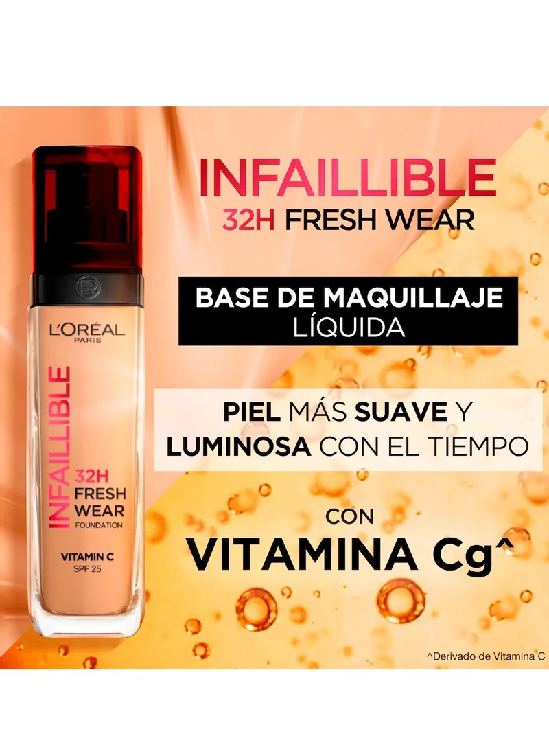 L'OREAL PARIS Infallible 32H Fresh Wear Liquid Foundation 145 Rose Beige 30 ml