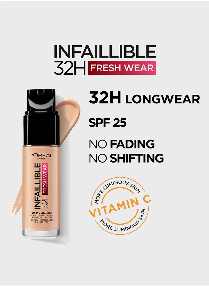 L'OREAL PARIS Infallible 24Hr Fresh Wear Liquid Foundation 145 Rose Beige