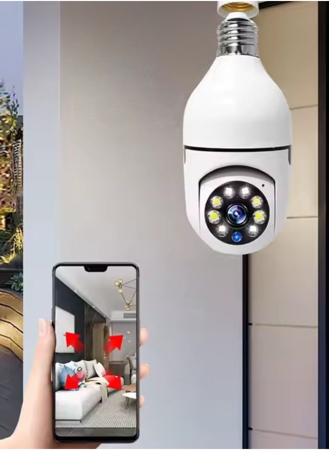 Generic - Light Bulb Security Camera Wireless Outdoor Indoor 5G WiFi Cameras for Home Security 360 degree action camera Motion Detection and Alarm Two-Way Talk Color Night Vision ﻿ - Image 1